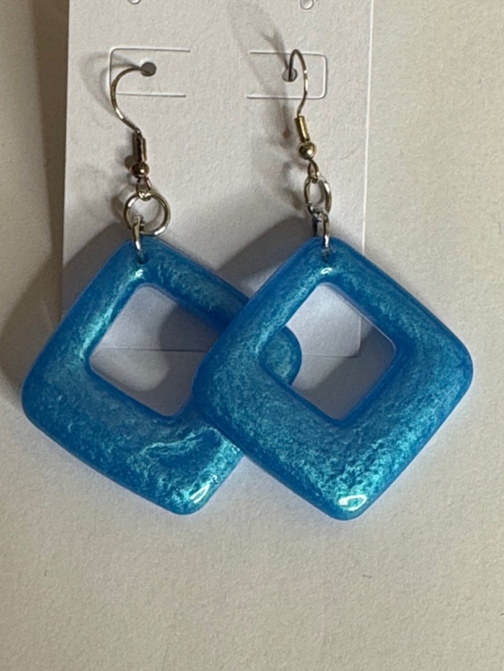 Blue Square Drop Earrings-click on pic for more selection